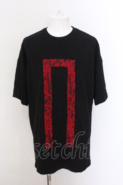 画像1: NO ID. BLACK / NOレースBIG-Tシャツ ONE ブラックｘレッド O-25-02-24-007-NO-ts-YM-OS