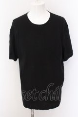 ATTACHMENT / フレスカ/40クルーネックTシャツ 3 ブラック O-25-02-24-011-AT-ts-YM-ZT199