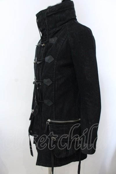 画像2: KMRii / Denim duffle coat　コート 1 ブラック O-25-02-28-044-KM-ou-YM-OS