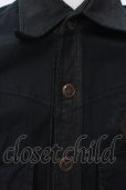 画像2: 14th Addiction / LEATHER REPAIR SHIRT　ミリタリーシャツ  ブラック O-25-02-28-058-14-sh-YM-OS (2)