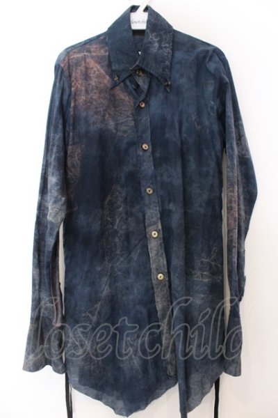 画像1: KMRii / Cotton Long Shirt　シャツ 1 ブルー O-25-02-28-064-KM-sh-YM-OS