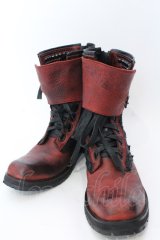 KMRii / Chrome Boots 11　ブーツ  レッドｘブラック O-25-02-28-116-KM-sho-YM-OS