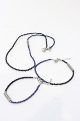 GLIM CLAP / 3 pieces natural stone アクセサリ-  ブルーｘブラック O-25-02-28-120-GL-ac-YM-OS