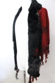 画像2: KMRii / MAGNOLIA FUR LEATHER STOLE ストール  レッドｘブラック O-25-02-28-121-KM-za-YM-OS (2)