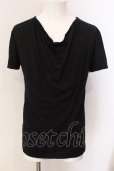 画像1: Roshell / ドレープネックTシャツ XL ブラック O-25-03-09-066-Ro-ts-YM-ZT0312B (1)