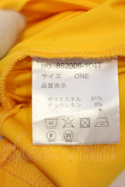 画像3: NO ID. / ドロップショルダードレープBIG Tシャツ ONE イエロー O-25-03-13-048-NO-ts-YM-OS