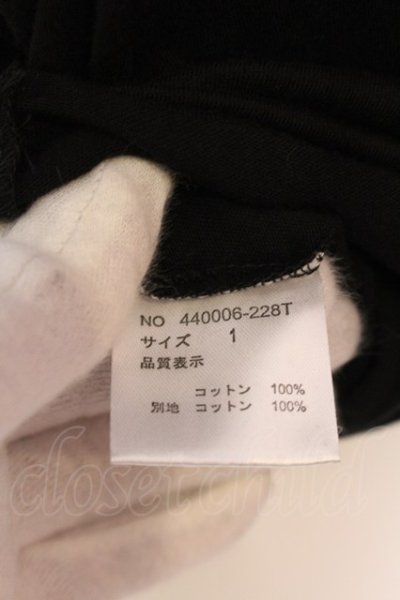 画像5: NO ID. BLACK / C天竺ドレープフーデッドTシャツ 1 ブラック O-25-03-13-053-NO-ts-YM-OS