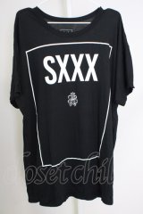 SADS / SXXX スーパーBIG Tシャツ M ブラック T-24-07-05-030-SA-ts-YM-ZT416