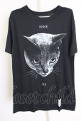 画像1: THE BLACK EYES OF DREAMLESS DEATHMASK / CAT Tシャツ M ブラック T-24-07-10-019-0-ts-YM-ZT (1)