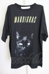 MARDI GRAS / MARDI GRAS　CAT　Tシャツ F ブラック T-24-07-10-028-MA-ts-YM-ZT410