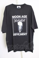 Moonage Devilment（清春） / Print Big　ガールTシャツ 46 ブラック T-24-07-10-034-0-ts-YM-ZT410