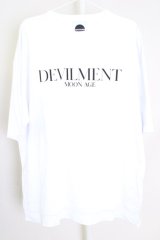 Moonage Devilment(清春) / F/PRINT OVER Tシャツ 46 ホワイト T-24-07-10-004-Mo-ts-YM-ZT406
