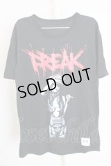 Moonage Devilment（清春） / FREAKレディTシャツ 44 ブラック T-24-07-10-035-0-ts-YM-ZT