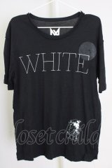 Moonage Devilment（清春） / WHITEプリントTシャツ 46 ブラック T-24-07-10-038-0-ts-YM-ZT410