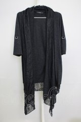 CIVARIZE / Morrow6分袖レイヤードトッパーロング 44 ブラック T-24-08-02-034-CI-to-YM-ZT311