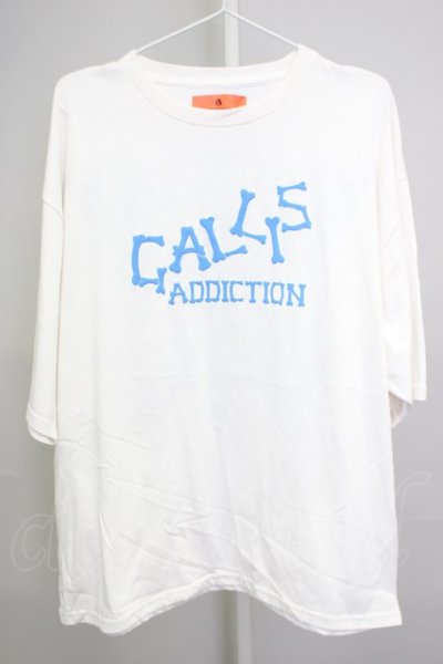 画像1: GALLIS ADDICTION / 発泡スケルトン Tシャツ L ホワイト T-24-08-02-005-GA-ts-YM-ZT315