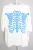 画像2: GALLIS ADDICTION / 発泡スケルトン Tシャツ L ホワイト T-24-08-02-005-GA-ts-YM-ZT315 (2)