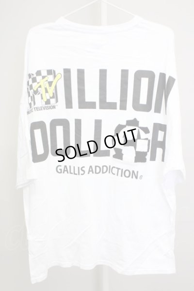 画像2: GALLIS ADDICTION / GA×MTV MILLION-DOLLER　Tシャツ 4 ホワイト T-24-08-02-006-GA-ts-YM-ZT315