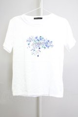 GOSTAR DE FUGA / ADOLESCENCE フラワーTシャツ 44 ホワイト T-24-08-02-007-GO-ts-YM-ZT315