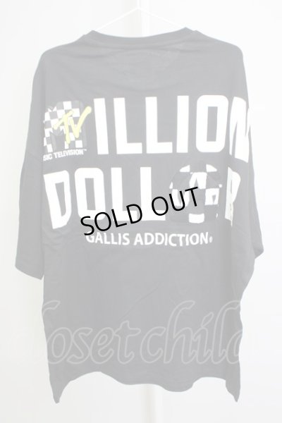 画像2: GALLIS ADDICTION / 【タグ付き】GA×MTV MILLION-DOLLER　Tシャツ 4 ブラック T-24-08-02-013-GA-ts-YM-ZT315