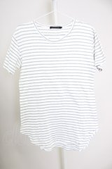 FUGA / TOPS//ボーダーカットソー  グレー×黒 T-24-08-08-006-FU-to-SZ-ZT013