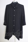 画像1: NO ID. BLACK / ドライタッチストレッチロングシャツ 1 ブラック T-24-09-04-013-NO-sh-YM-ZT (1)