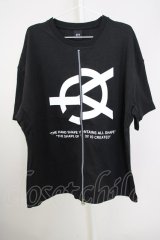 【WINTERセール】OY / ジップデザインTシャツ  ブラック T-24-09-11-020-OY-ts-YM-ZT073