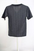 画像2: TORNADO MART / ストライプVネックTシャツ  グレー T-24-09-11-016-TO-ts-YM-ZT073 (2)