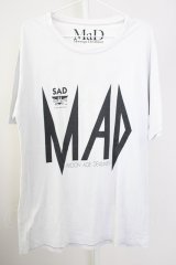 Moonage Devilment（清春） / ×THRASHERコラボ 「MAD」 BIG-Tシャツ F ライトグレー T-24-09-13-009-MO-ts-YM-ZT190