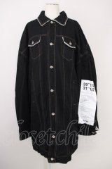 AFYF（rovtski） / バックパッチ LONG DENIM　Gジャン  ブラック T-24-09-24-008-AF-ou-YM-ZT