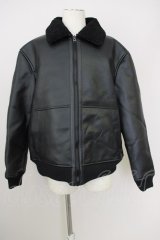 ZARA / 裏ボアPUシングルライダースブルゾン EU XL ブラック T-24-09-24-010-ZA-ou-YM-ZT-ML002