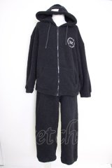 【WINTERセール】NIL DUE / NIL UN TOKYO / PLUG ZIP HOOD セットアップ M/L ブラック T-24-10-08-004-NI-za-YM-ZT211