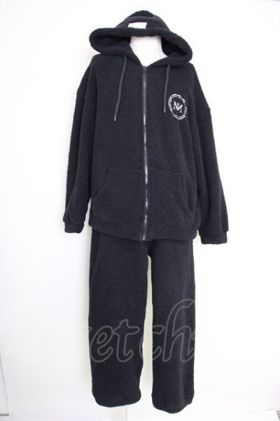 画像1: NIL DUE / NIL UN TOKYO / PLUG ZIP HOOD セットアップ M/L ブラック T-24-10-08-004-NI-za-YM-ZT424