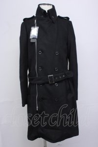 CIVARIZE / Zork ライダースデザイントレンチコート 46 ブラック T-24-11-26-007-CI-ou-YM-ZT-M010