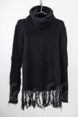 画像1: A.F ARTEFACT / トップス.FEMME FRINGE HIGH NECK KNIT TOPS 2 ブラック T-25-01-30-001-A.-to-YM-ZT (1)