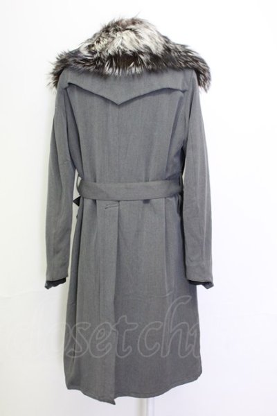 画像2: kiryuyrik / Fur Long Trench コ-ト S グレー T-25-03-06-011-ki-ja-YM-ZT-M111