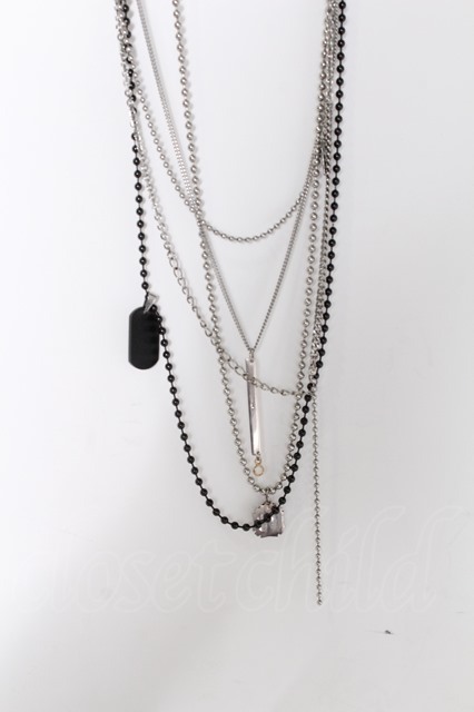 【SALE】gunda（ガンダ） ネックレス.LAYER NECKLACE/B /シルバーxブラック/-