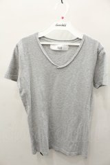 画像: 【セール】AKM Tシャツ.Vネック /グレー/S O-21-07-24-021-AK-ts-YM-ZT210