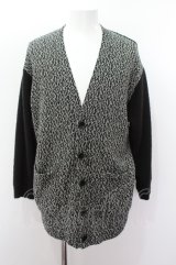 画像: 【SALE】CHORD NUMBER EIGHT カーディガン.LEOPARD LONG CARDIGAN /ブラックｘグレー/S O-22-08-11-029-CH-to-YM-ZT367