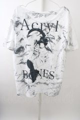 画像: 【セール】Acryl BONES Tシャツ.スカルプリントBIG T-23-03-15-001-AC-ts-YM-ZT424