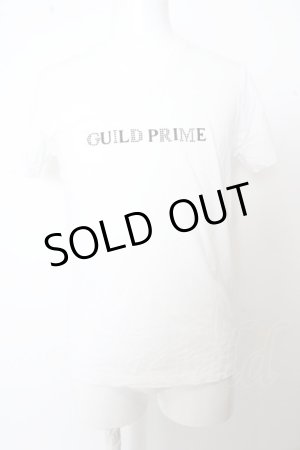 画像: 【セール】GUILD PRIME Tシャツ.ロゴVネック /ホワイト/1 O-23-04-06-013-GU-to-YM-ZT434