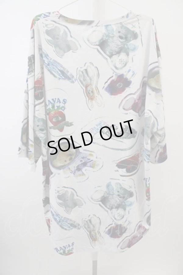 画像2: 【SALE】TRAVAS TOKYO Tシャツ.Acrylic art round hem BIG T-23-05-09-020-TR-ts-YM-ZT161 (2)