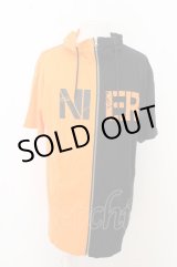 画像: 【SALE】NieR Clothing パーカー.半袖TWO-TONE 3ZIP PARKA /ブラック?オレンジ/F O-23-08-09-013-Ni-to-IG-ZT411