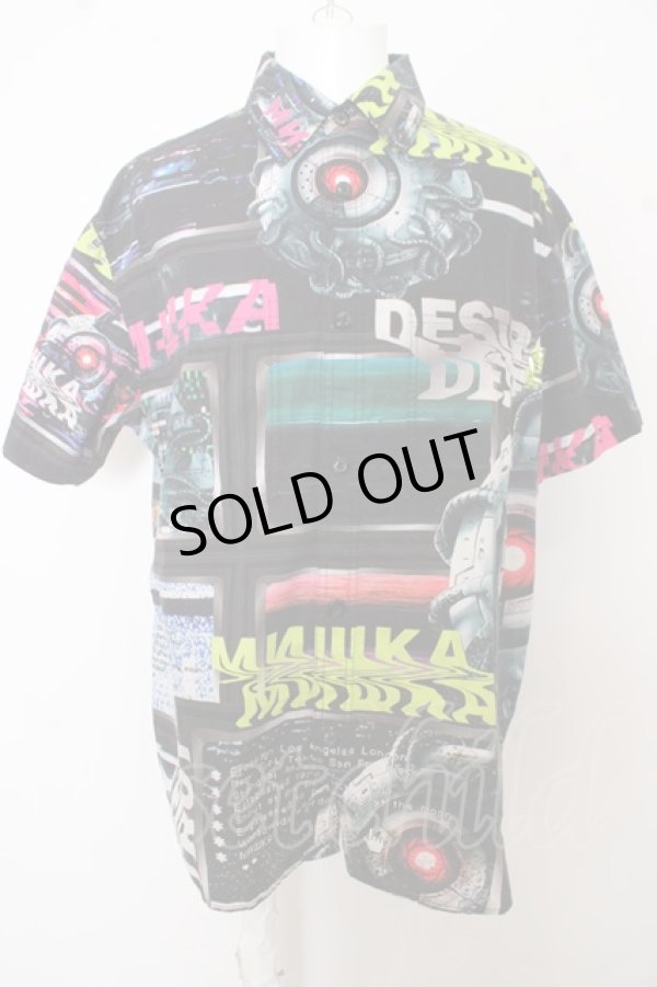 画像1: 【SALE】MISHKA / PRINT総柄半袖シャツ O-23-09-22-065-KU-sh-YM-ZT262 (1)