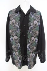 画像: 【セール】MSML / SKULL LONG SLEEVE シャツ L ブラック O-24-03-19-052-MM-sh-YM-ZT121