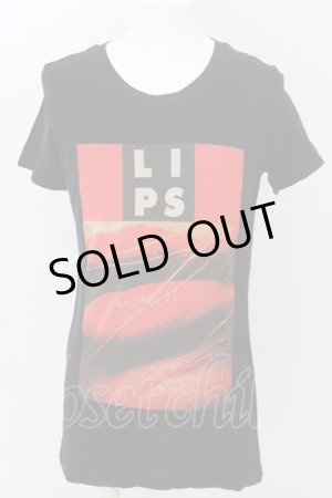 画像: LGB / HSC/M【メンズ1】　LIPS Tシャツ 1 ブラック O-24-04-26-021-LG-ts-YM-ZT483