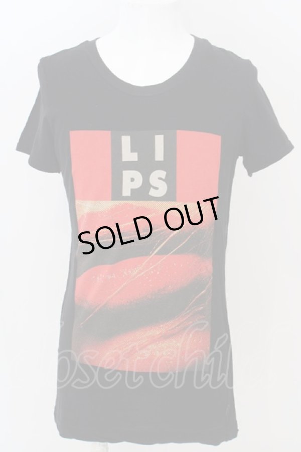 画像1: LGB / HSC/M【メンズ1】　LIPS Tシャツ 1 ブラック O-24-04-26-021-LG-ts-YM-ZT483 (1)