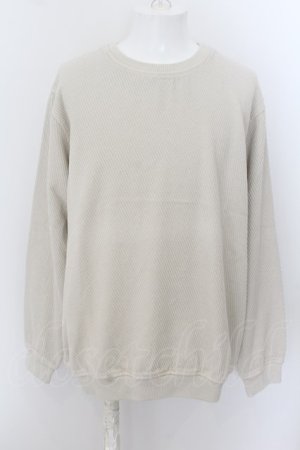 画像: 【サマーセール】ZARA / 斜め編みクルーネックニット EU XL アイボリー O-24-05-19-008-ZA-to-YM-ZT252