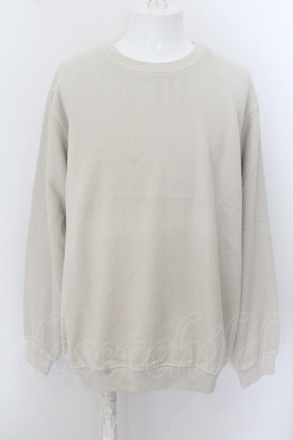 画像1: 【サマーセール】ZARA / 斜め編みクルーネックニット EU XL アイボリー O-24-05-19-008-ZA-to-YM-ZT252 (1)