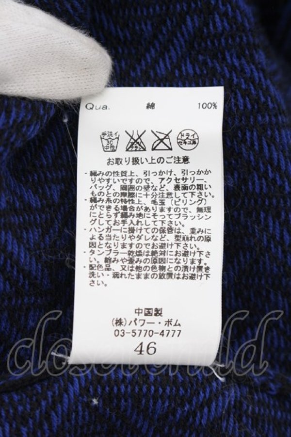 画像3: 【サマーセール】FUGA / 総柄ニットVネックTシャツ 46 ブルー O-24-05-19-025-FU-ts-YM-ZT269 (3)